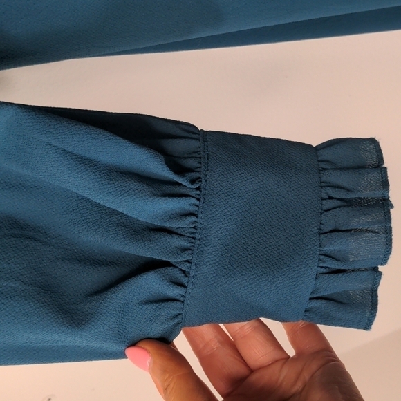 SHEIN Blue Green Fit and Flare Maxi Dress small - Picture 6 of 10